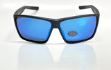 Costa Del Mar Rincon Shiny Black Frame Blue Mirror 580G Glass Polarized Lens
