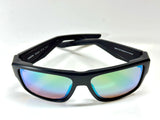 COSTA DEL MAR TAXMAN MATTE BLACK frame Green MIRROR 580 Glass lens