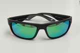Costa Finlet sunglasses Matte Black frame Green Mirror 580 glass lens