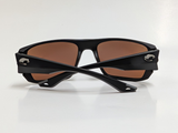 Costa Finlet sunglasses Matte Black frame Green Mirror 580 glass lens