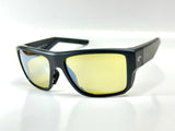 COSTA DEL MAR TAXMAN MATTE BLACK frame Sunrise Silver MIRROR Glass lens