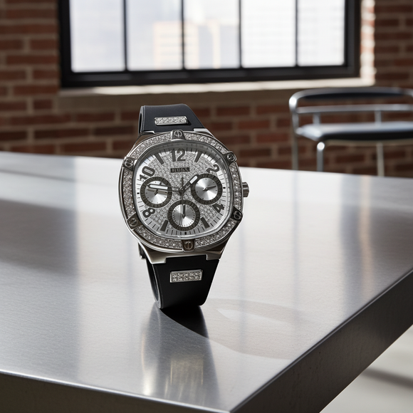 Guess Womens Watch Duchess GW0619L1 Quartz black silver tone