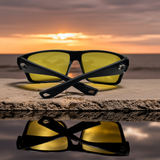 Costa Del Mar Fly Line Black frame Sunrise Silver Mirror Glass 580 lens