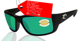 Costa Del Mar Fantail Black Frame Green Mirror 580P Plastic Polarized Lens