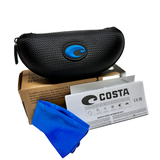 Costa Del Mar Fly Line Black frame Sunrise Silver Mirror Glass 580 lens