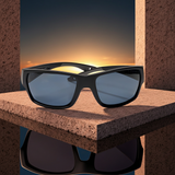 Costa Del Mar Tailfin Medium Black matte frame 580P Gray Plastic lens