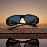 Costa Del Mar Tailfin Medium Black matte frame 580P Gray Plastic lens