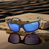 Costa Del Mar Tailfin Medium Black matte frame 580 Blue Mirror Glass lens
