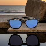 Costa Del Mar 06S2002 Sullivan 223 Shiny Black Kelp Blue Mirror 580 GLASS lens