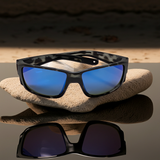 Costa Del Mar TUNA ALLEY PRO tiger shark frame blue mirror glass 580G lens