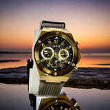 GUESS Mens watch GW0425G1 Black Gold Tone Multi-function