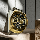 GUESS Mens watch GW0425G1 Black Gold Tone Multi-function