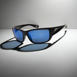 Costa Del Mar Schoolie Sunglasses Black frame Blue Mirror 580P plastic lens NEW