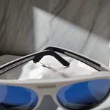 Costa Del Mar Grand Catalina sunglasses Hull white Blue mirror 580 glass lens