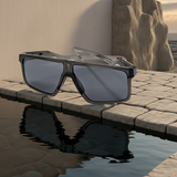Oakley Helux sunglasses Grey Smoke frame Prizm Black lens NEW