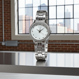 GUESS womens watch W1209L1 Chelsea Crystal Silver Dial