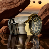 GUESS Mens watch GW0425G1 Black Gold Tone Multi-function