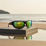 Costa Del Mar Schoolie Sunglasses Black frame Green Mirror 580P plastic lens NEW
