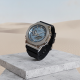 Casio G-Shock GBM-2100A-1A2 G Steel Black band Blue dial Stainless Steel watch New