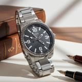 Guess Mens watch GW0889G1 black dial Varsity steel