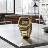 CASIO G-Shock GM5600YMG-9 Monochromatic Gold Metal Bezel Digital Watch Silicone Band