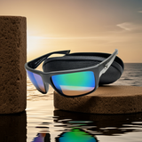 Costa Del Mar sunglasses Fly Line Black frame Green Mirror Glass 580 lens