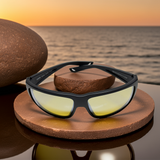 Costa Del Mar Fly Line Black frame Sunrise Silver Mirror Glass 580 lens