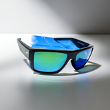 COSTA DEL MAR TAXMAN MATTE BLACK frame Green MIRROR 580 Glass lens