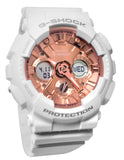 Casio GMAS120MF-7A G-Shock Analog Digital Rose Gold White Watch FREE ship Return