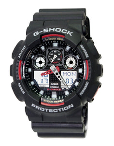 Casio GA100-1A4 G-Shock X-Large Red Black Ana/Digi  Men Watch NEW