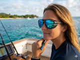 Costa Grand Catalina sunglasses Deep Water Camo Blue Mirror 580 glass lens