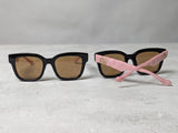 Gucci GG0998S-005 Black & Pink Square women Sunglasses brown lens NEW