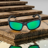 Costa Del Mar Sunglasses Jose Pro Matte Black Green Mirror 580 glass