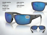 Costa Del Mar Reefton Pro sunglasses matte gray frame blue mirror 580G glass lens