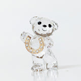 Swarovski 5750754 Kris Bear Lucky Horseshoe White GOLD NIB