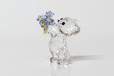 Swarovski 5736389 Kris Bear Forget-Me-Not Flowers Crystal Figurine  NEW authentic
