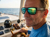Costa Del Mar Sampan BLACK frame green mirror 580 Glass lens