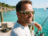 Costa Del Mar King Tide 6 6S9112 Sand frame Polarized Copper Silver Mirror 580 glass lens