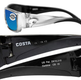 Costa Del Mar Corbina Silver Frame Blue Mirror 580G Glass Polarized Lens