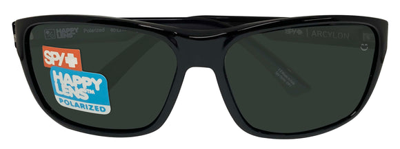 Spy Optic Arcylon polarized sunglasses shiny black  Happy Gray Green Lens NEW