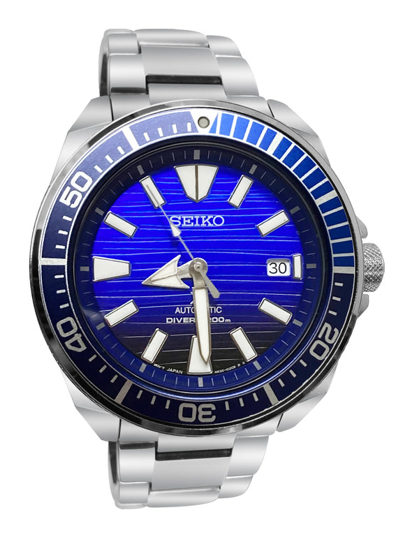 Seiko Prospex Automatic SRPC93 Blue Date Dial Silver Steel Bracelet Watch