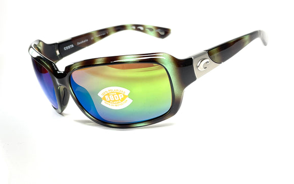 Costa Del Mar Isabela Seagrass Green Mirror 580 Plastic Lens Sunglasses