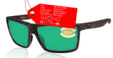 Costa Del Mar Rinconcito Matte Frame Gray 580 Plastic Polarized Sunglasses New - Matte Tortoise / Green Mirror