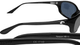 Costa Del Mar Sunglasses Harpoon Shiny Black Frame Gray 580P Plastic Polarized Lens