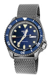Seiko 5 Sports Automatic SRPD71 Blue Sunray Day Date Dial Silver Steel Bracelet Watch