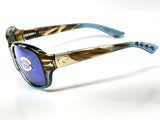 Costa Del Mar women sunglasses Gannet Wahoo Blue Mirror 580G Glass Lens