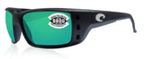 Costa Del Mar Permit Matte Black Frame Green Mirror 580 Glass Polarized Lens