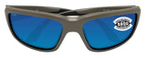 Costa Del Mar Fantail Moss Frame Blue Mirror 580 Glass Polarized Lens Sunglasses