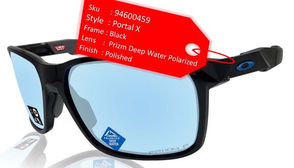 Oakley Portal X Black Frame Prizm Deep Water Polarized Lens Sunglasses 0OO9460