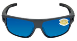 Costa Del Mar Diego Gray Blue Mirror 580 Plastic Lens Sunglasses
